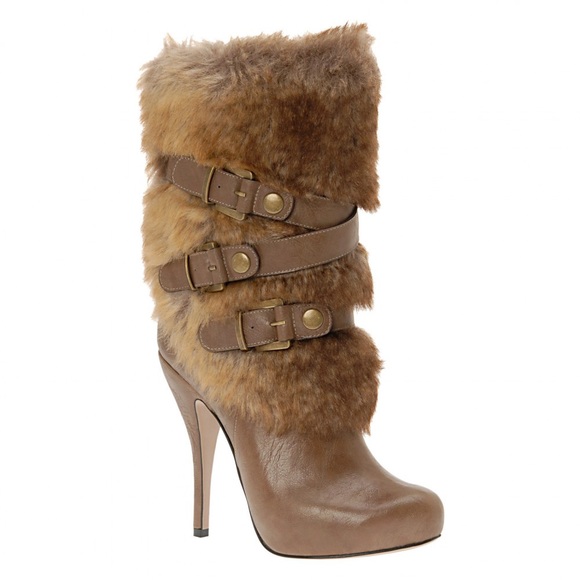 Aldo Shoes - Like New Stiletto Faux Fur Boot